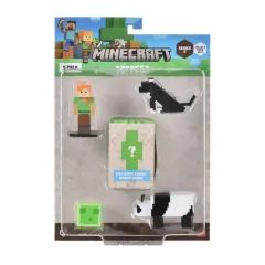 Minecraft Set 5 Figuras Toppeez 6 Cm - Alex Con Figura Sorpresa