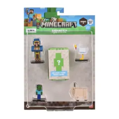 Minecraft Set 5 Figuras Toppeez 6 Cm - Comerciante Con Figura Sorpresa