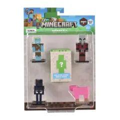 Minecraft Set 5 Figuras Toppeez 6 Cm - Ahogado Con Figura Sorpresa