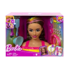 Muñeca Barbie Arcoíris Neón Castaña