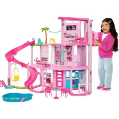 Barbie Casa de los Sueños 3 Pisos Con Piscina Y Tobogán