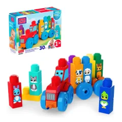 MEGA BLOKS Tractor Granja con Animalitos – Set de Construcción 30 Piezas