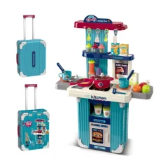 Set de Cocina en Maleta con Ruedas 2 en 1