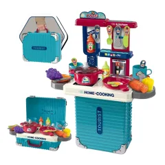 Set Cocina de Juguete Tipo Maleta 3 en 1