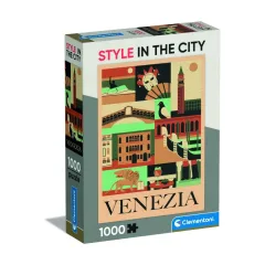 Clementoni Rompecabezas x1000 pzas Estilo en la ciudad de Venecia