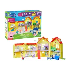 Peppa Pig Gran Casa Familiar de Peppa con Evie la Hermanita Set de Juego Infantil