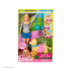 Muñeca Barbie Paseo de Perrito Mattel