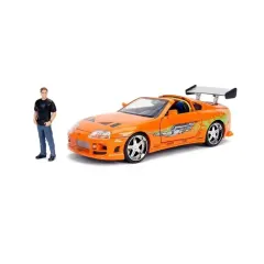RAPIDOS Y FURIOSOS DIECAST TOYOTA SUPRA 1995 ESCALA 1:24 CON FIGURA