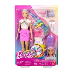 Muñeca Barbie Rainbow Sparkle con cabello extralargo y accesorios para peinar