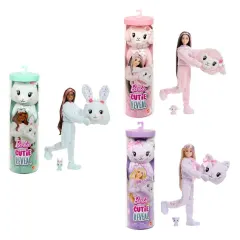 Barbie Cutie Reveal Muñeca con Pijama de Animal Surtido - Cordero, Conejito y Gatito