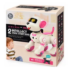 Perro Rosa Electrónico Inteligente Interactivo con Control por Voz y Sensor de Movimiento