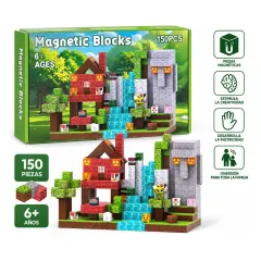 Set de Bloques Magnéticos 150 Piezas Estilo Minecraft