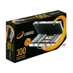 Maletín Metálico Póker con 300 Fichas de 11.5gr - Cayro