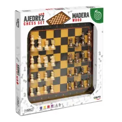 Juego de Mesa Ajedrez Tablero y Accesorios - Cayro Madera