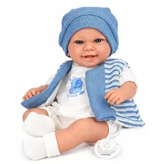Muñeca Elegance Babyto Azul 35 cm con Mecanismo de Risa