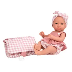 Muñecas Arias Elegance Aria Rosa Con Bolso Pañalero 38 Cm