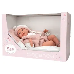 Muñeca Elegance Rosa Con Peso y Cojin de 40 cm