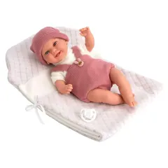 Muñeca Arias Elegance Babyto 35 cm con Peso y Manta Rosa