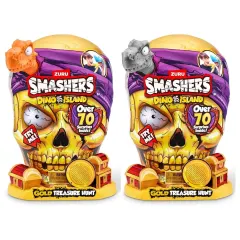 ZURU Smashers Dino Island Calavera Gigante Dorada más de 70 Sorpresas - Surtido