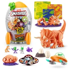 ZURU Smashers Dinos vs Aliens Huevo Sorpresa con 25+ Sorpresas y Dinosaurio