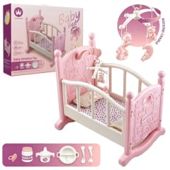 Cuna para muñecas de hasta 40CM con accesorios para bebes.