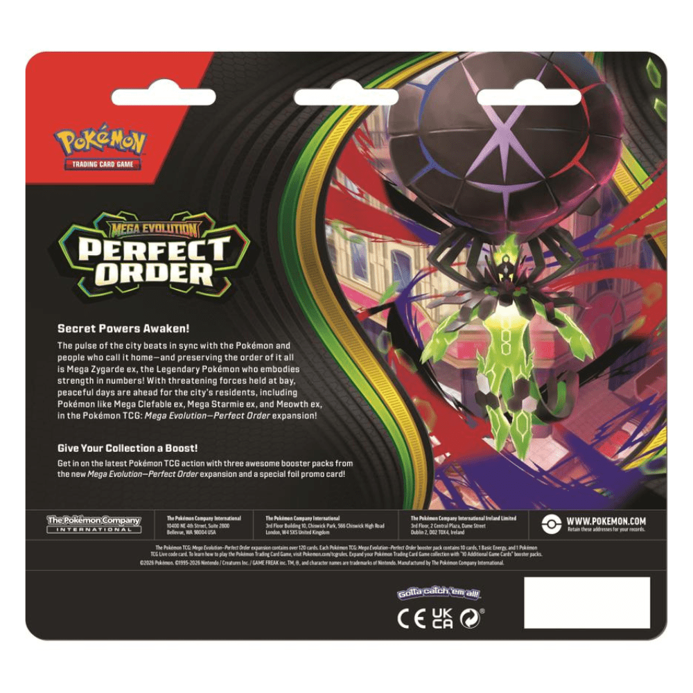 Pokemon TCG Mega Evolution Perfect Order Pack x3 Boo English6