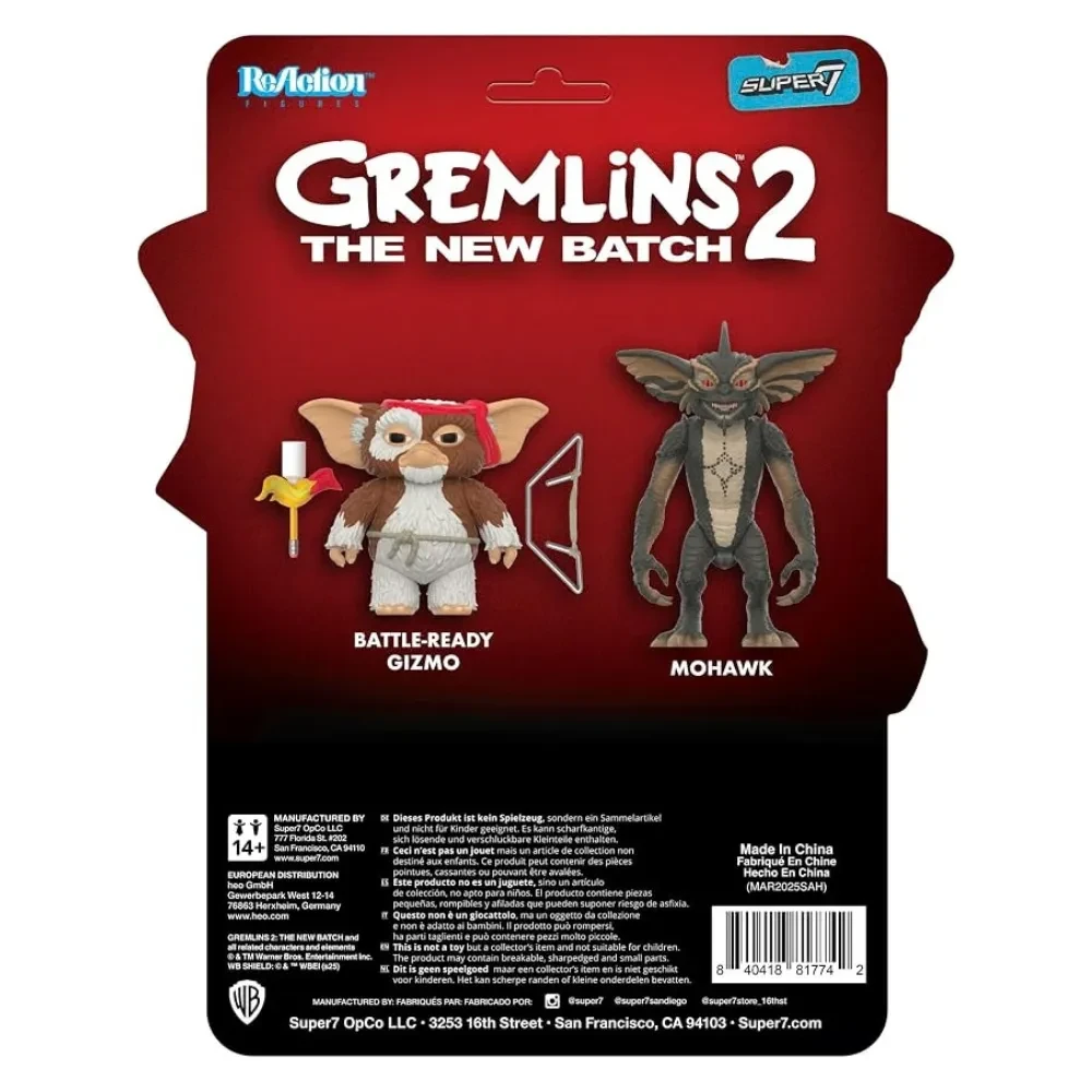 Figura De Acción Gremlins 2 ReAction - Gizmo Con Accesorios Super73
