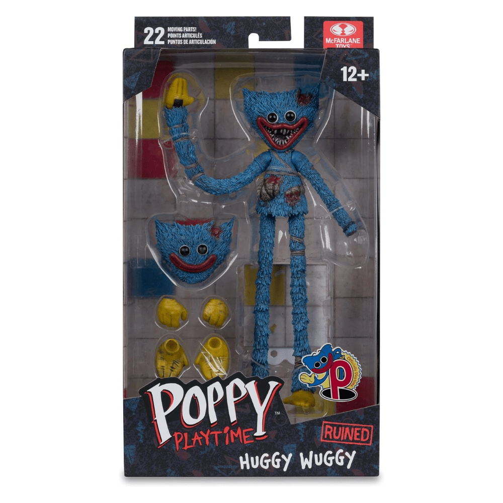Poppy Playtime Figura De Acción Huggy Wuggy Ruined De 18Cm Con Accesorios1