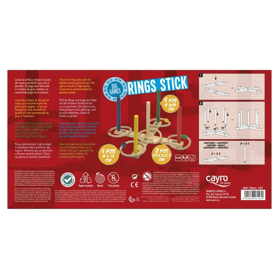 Juego de Mesa Rings Stick con Anillas para Lanzar - Cayro3