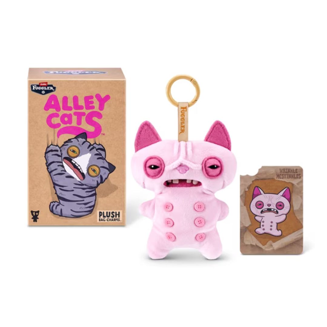 Llavero de peluche sorpresa de Fuggler Alley Cats de 12cm Surtido2