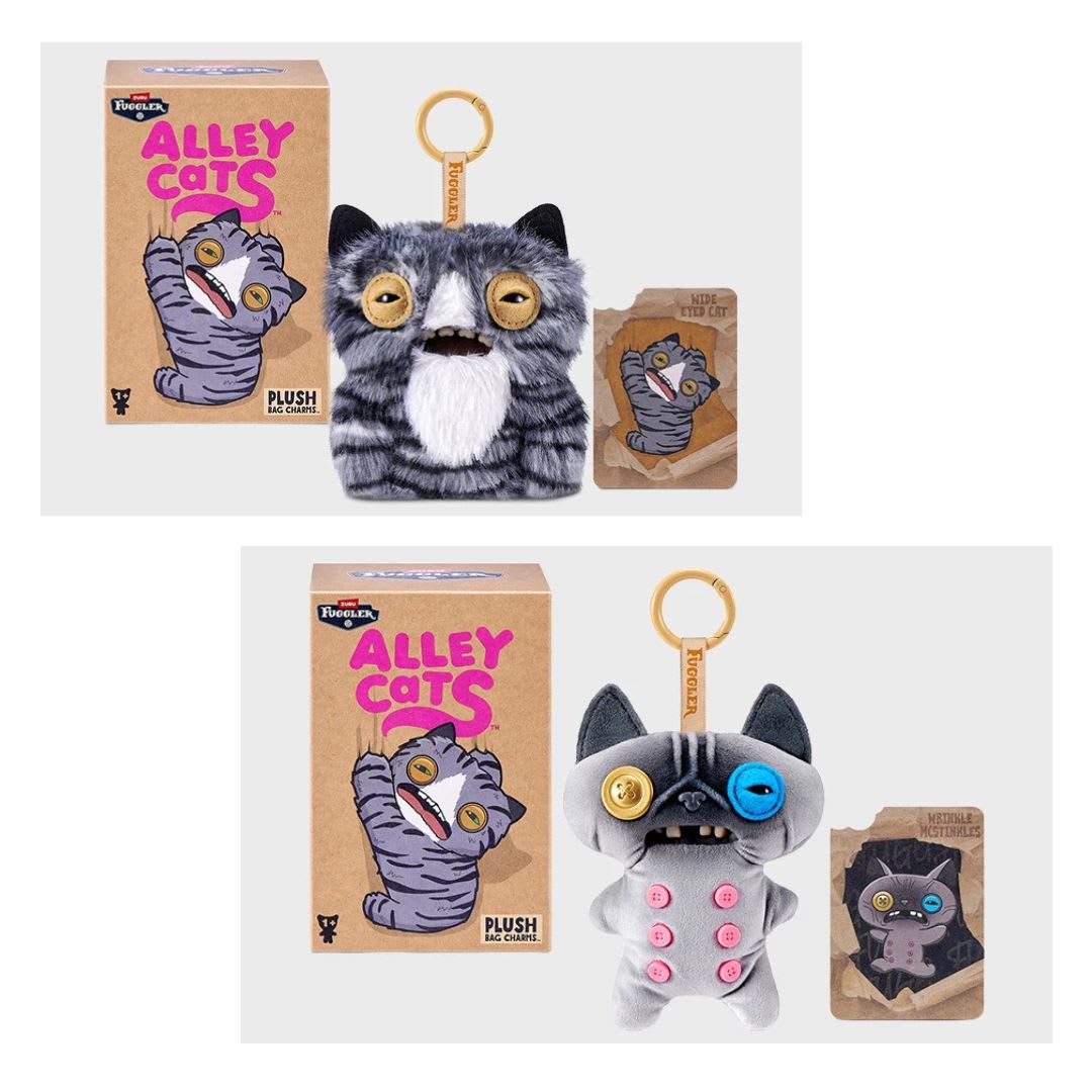 Llavero de peluche sorpresa de Fuggler Alley Cats de 12cm Surtido4