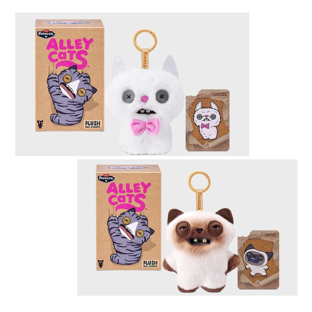 Llavero de peluche sorpresa de Fuggler Alley Cats de 12cm Surtido5