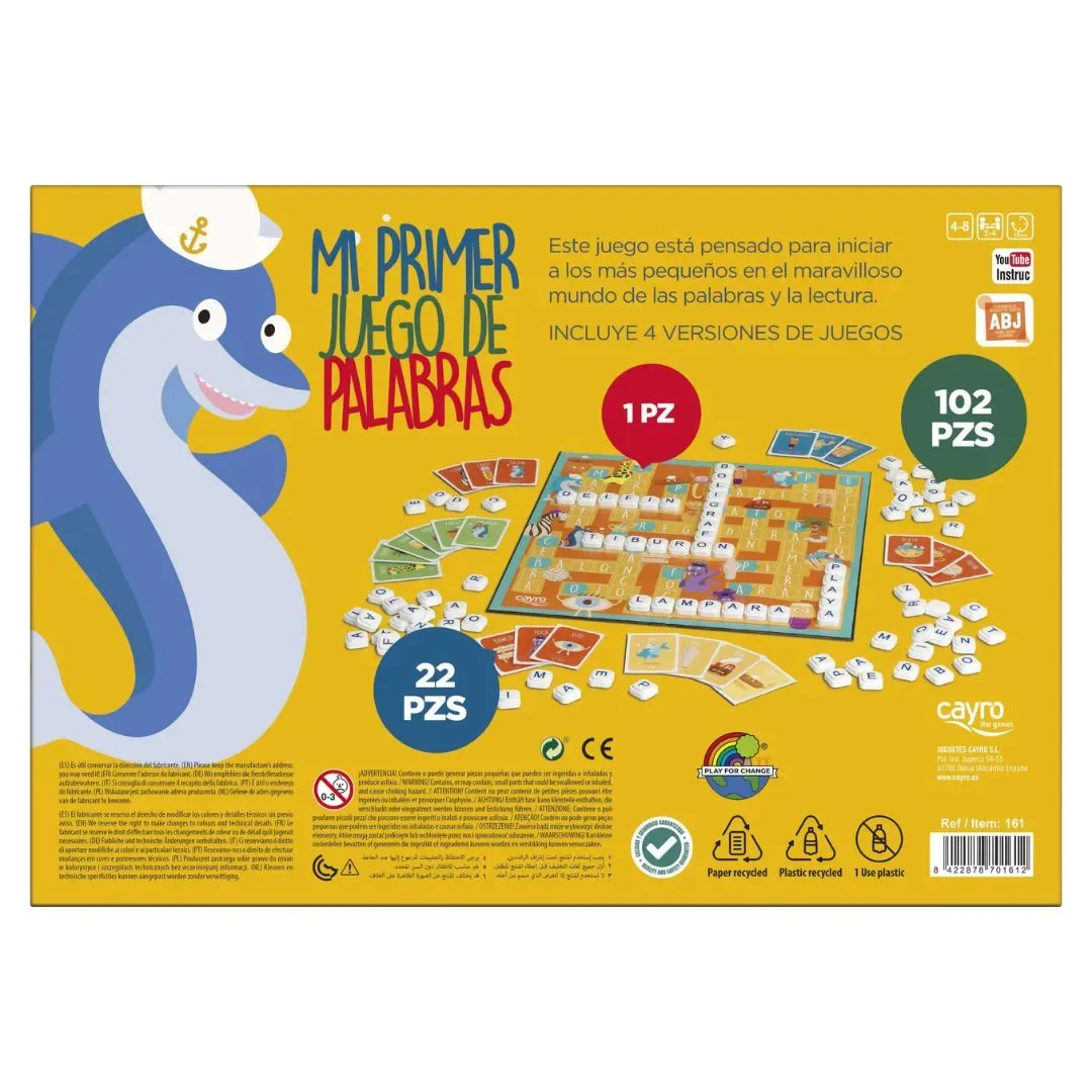 Juego de Mesa Mi primer Juego de Palabras - Cayro3