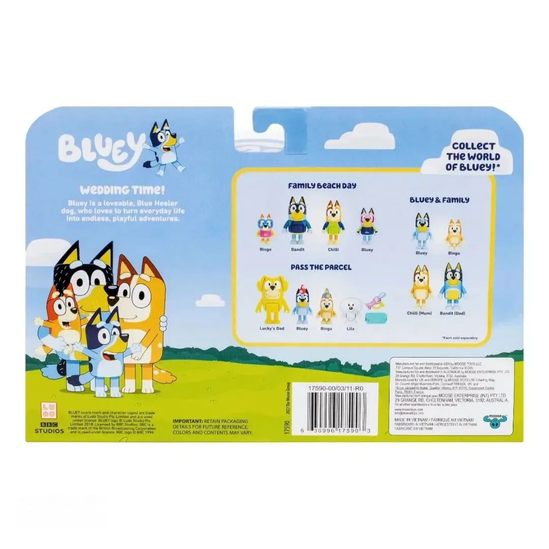 Set Figuras x4 Bluey Dia De Boda3