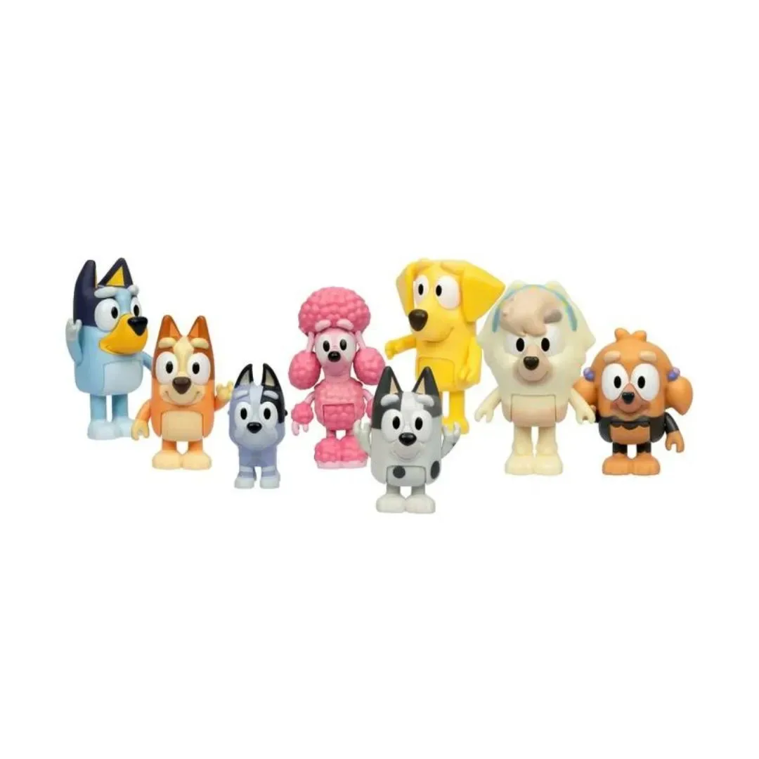 Pack 8 Figuras Bluey Amigos De Vecindario1