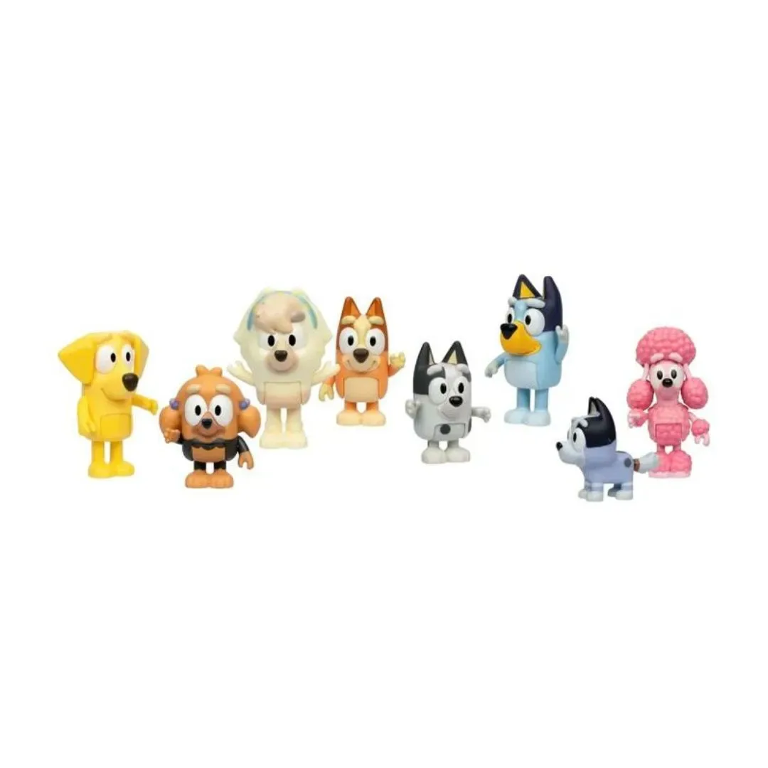 Pack 8 Figuras Bluey Amigos De Vecindario2