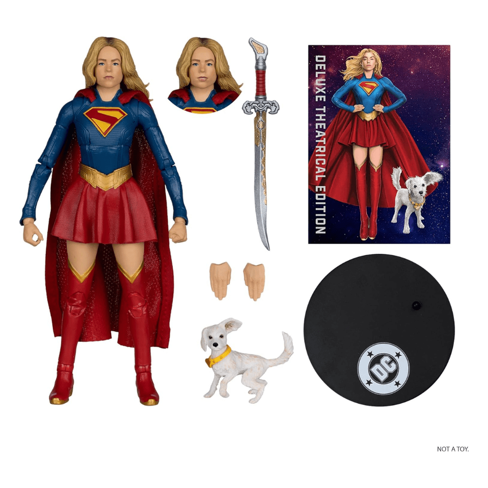 Figura Articulable Deluxe Supergirl 18Cm y Baby Krypto DC Universe2
