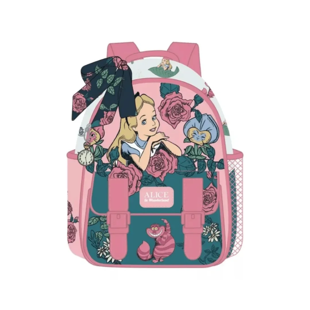 Set Escolar Nido Mini Mochila  Lonchera Cartuchera Alicia en el Pais de las Maravillas1