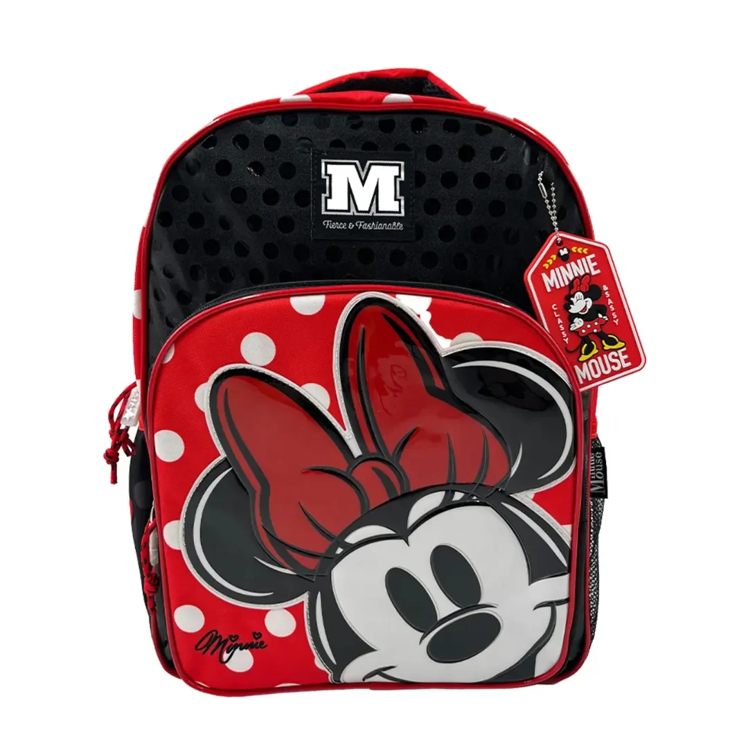Set Escolar Mochila Lonchera Cartuchera Minnie Disney Oficio1