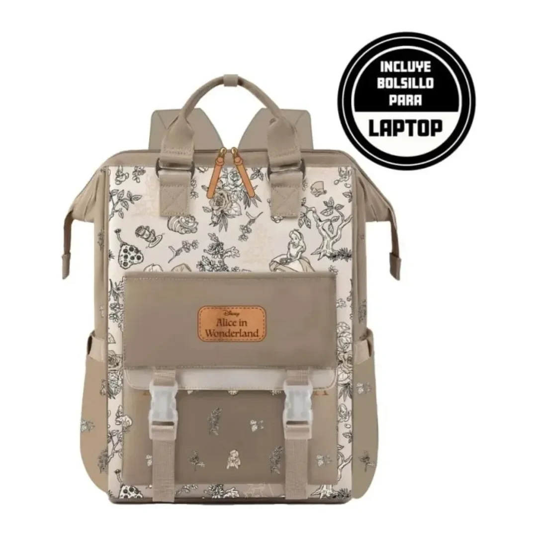 Set Escolar Mochila Lonchera Cartuchera Alicia en el Pais de las Maravillas3