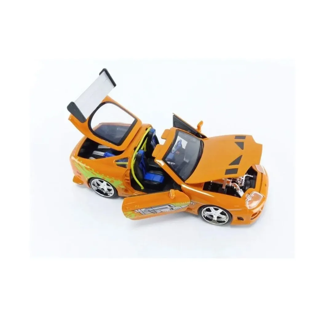 RAPIDOS Y FURIOSOS DIECAST TOYOTA SUPRA 1995 ESCALA 1:24 CON FIGURA4