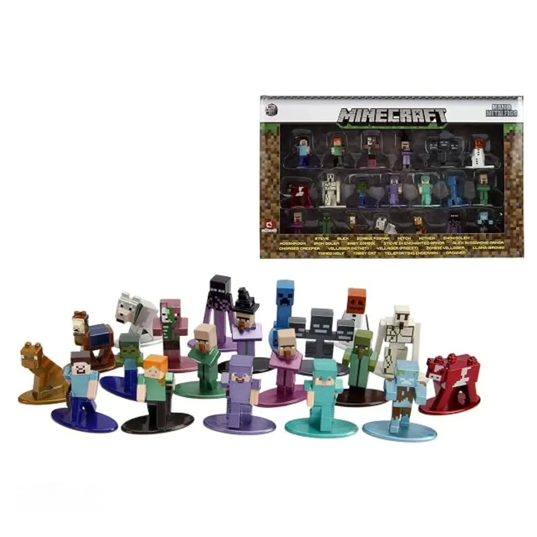 Minecraft Nano Metalfigs Pack de 20 Figuras Metálicas Coleccionables Jada Toys3