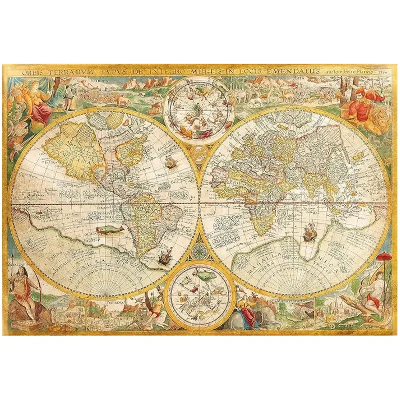 Clementoni Rompecabezas X 2000 Pzas - Mapa Mundi Antiguo2