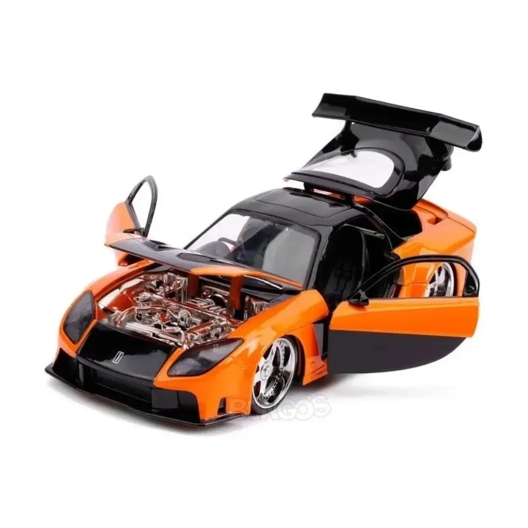 RAPIDOS Y FURIOSOS DIECAST MAZDA RX7 1995 ESCALA 1:24 CON FIGURA1