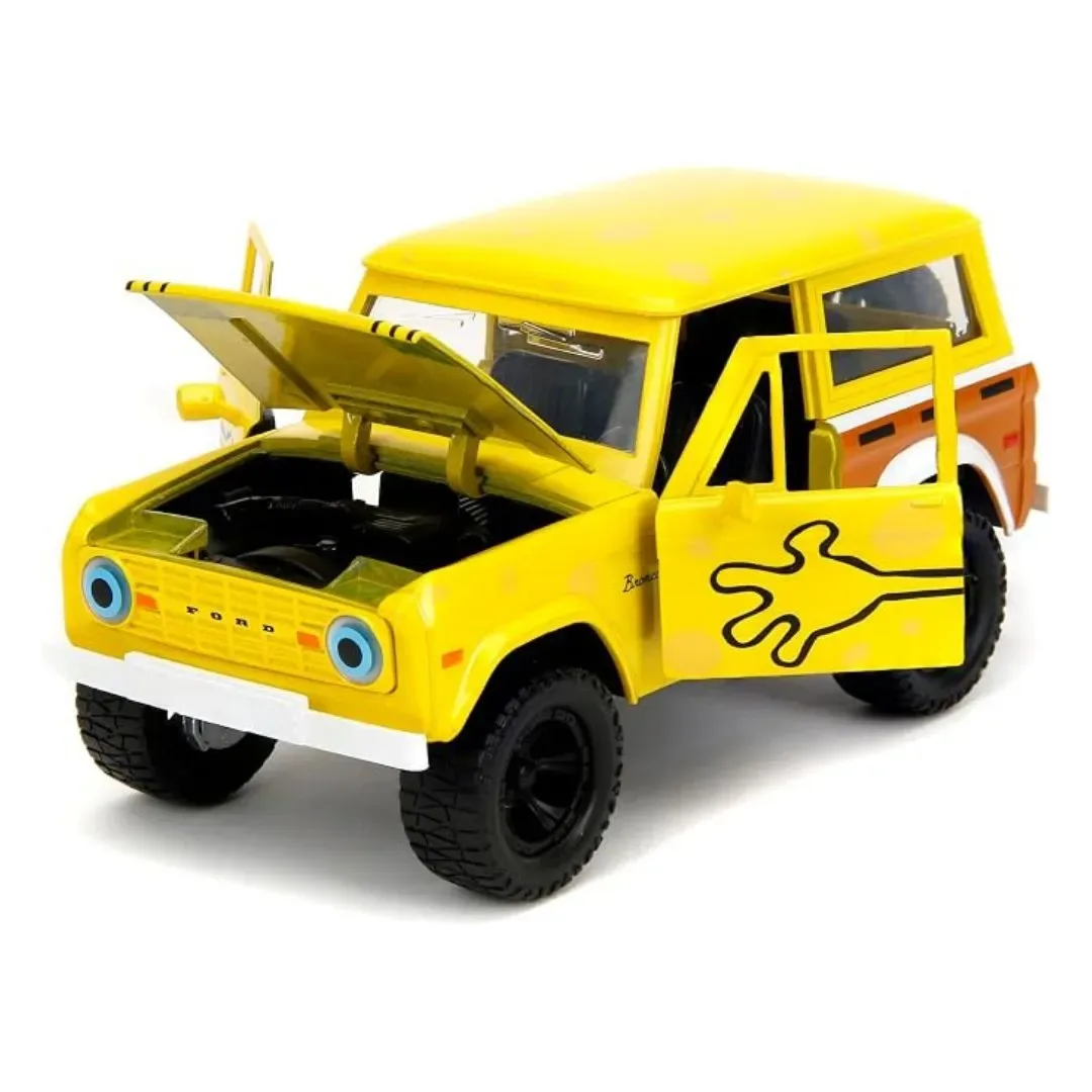 Bob Esponja y Ford Bronco de 1973 (escala 1:24, amarillo)2