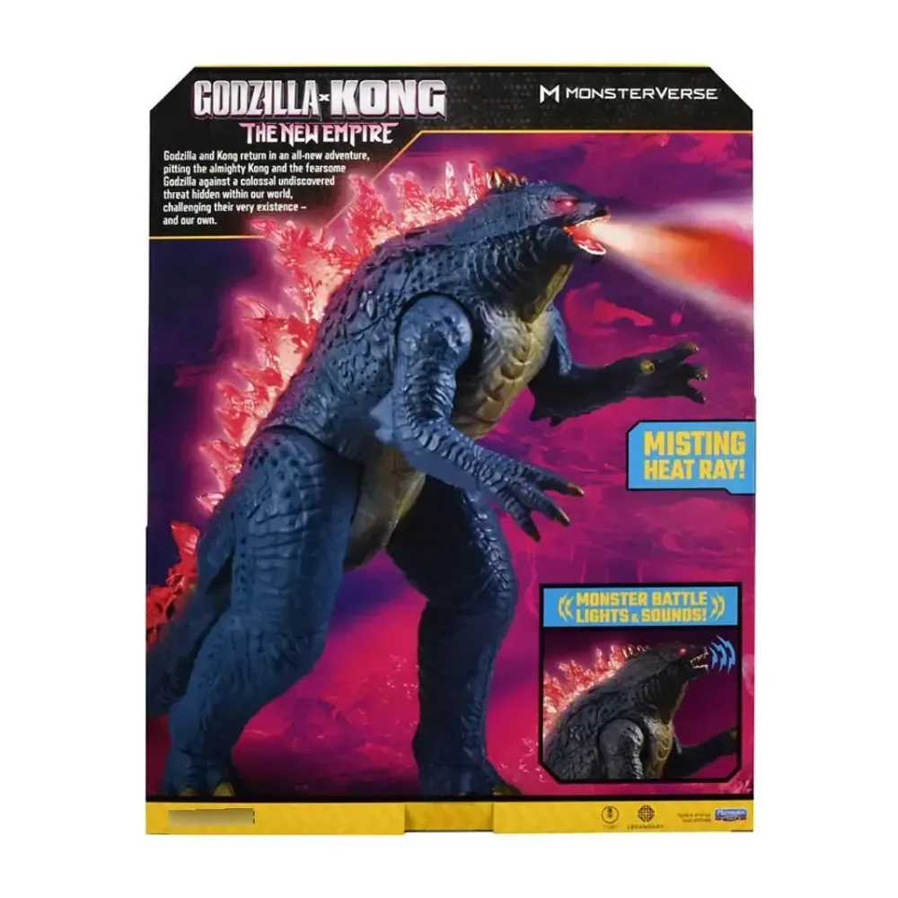 Figura De Acción Godzilla Mega Heat Ray Con Luces Y Sonidos 33Cm4