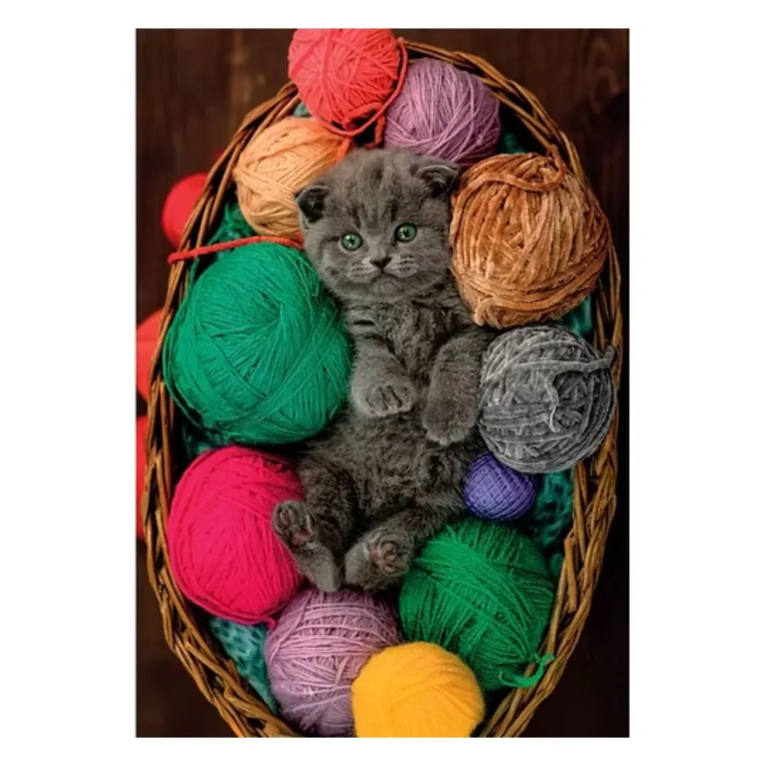 Clementoni Rompecabezas Gatito entre Ovillos de colores x500 pzas1