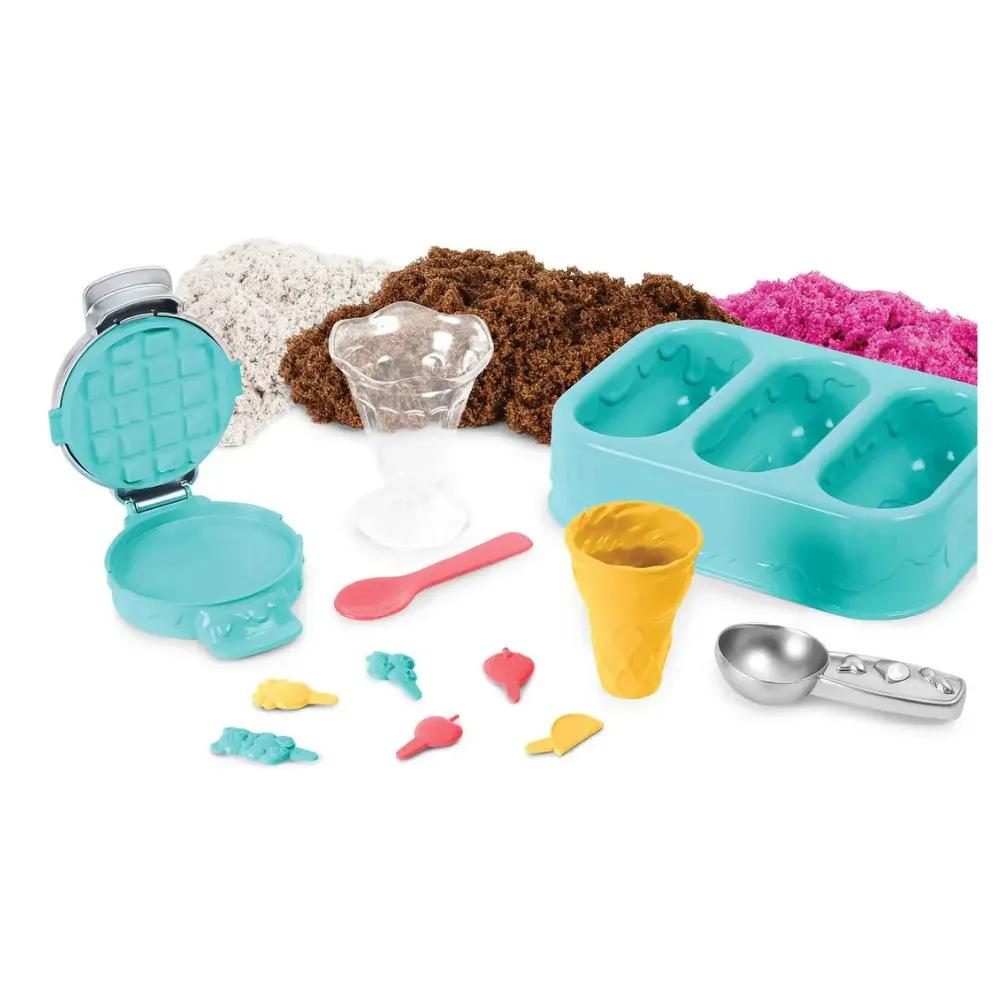 Kinetic Sand Estación De Helados Arena Mágica Con Aroma y Accesorios1