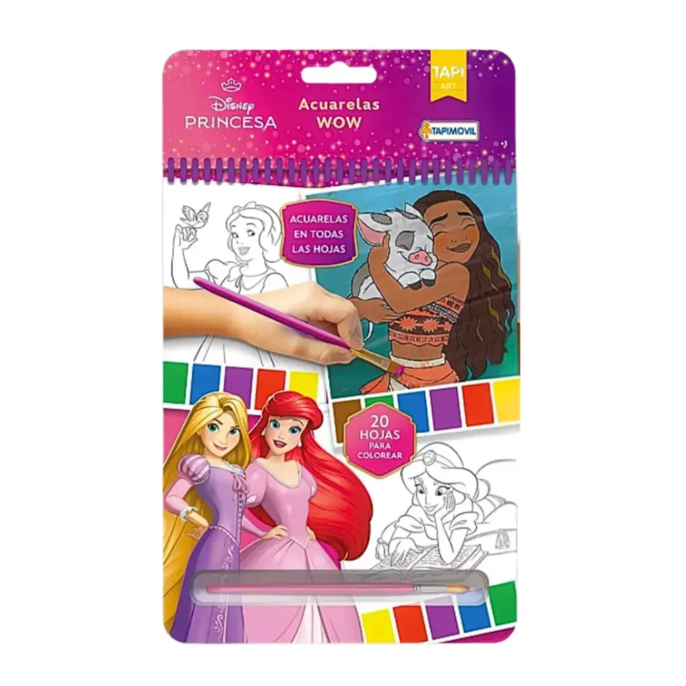 Set De Arte Acuarelas Magicas Wow Princesas1