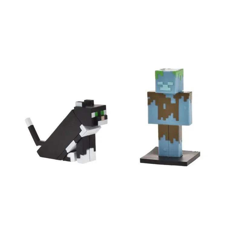 Minecraft Set 2 Figuras Toppeez 6 Cm - Gato1